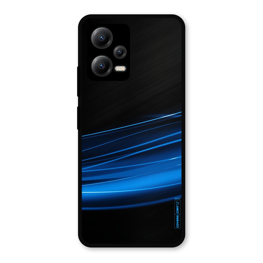 Blue Flow Metal Back Case for Redmi Note 12 5G