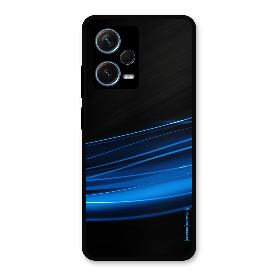 Blue Flow Metal Back Case for Redmi Note 12 Pro Plus 5G
