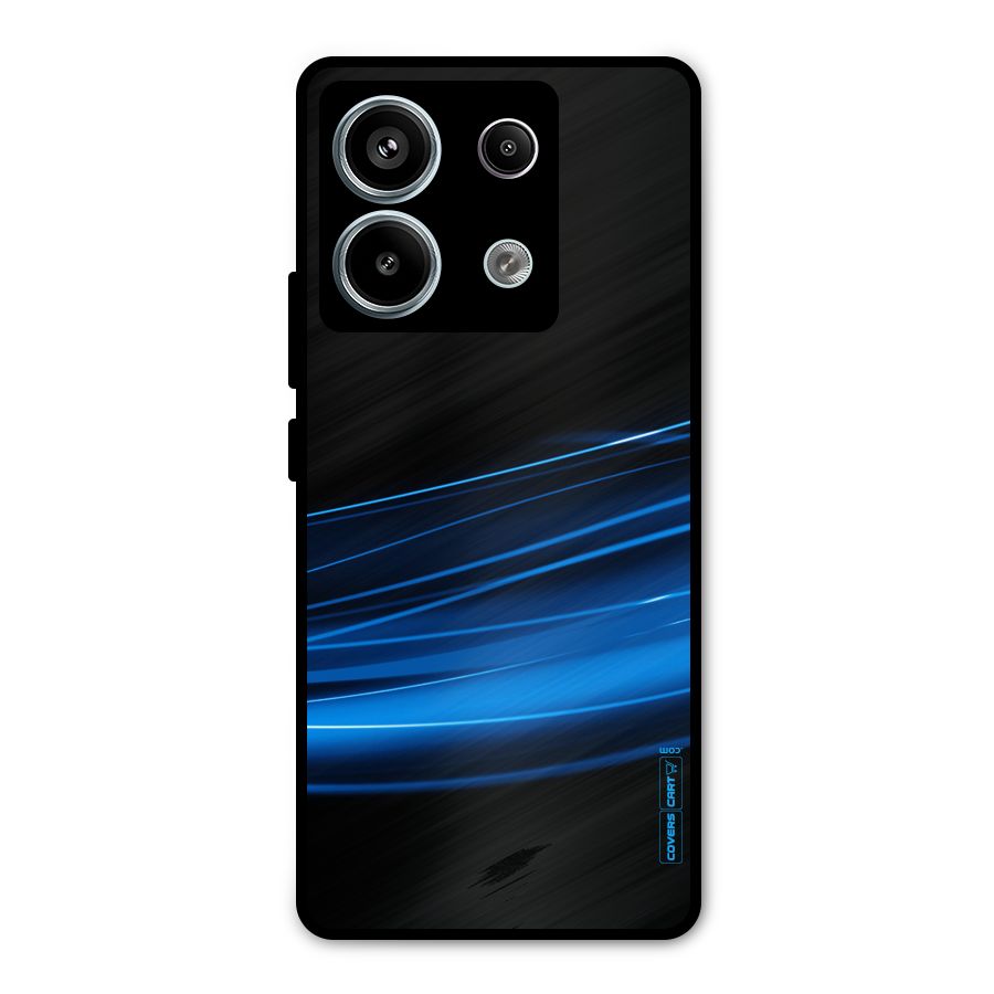 Blue Flow Metal Back Case for Redmi Note 13 Pro 5G