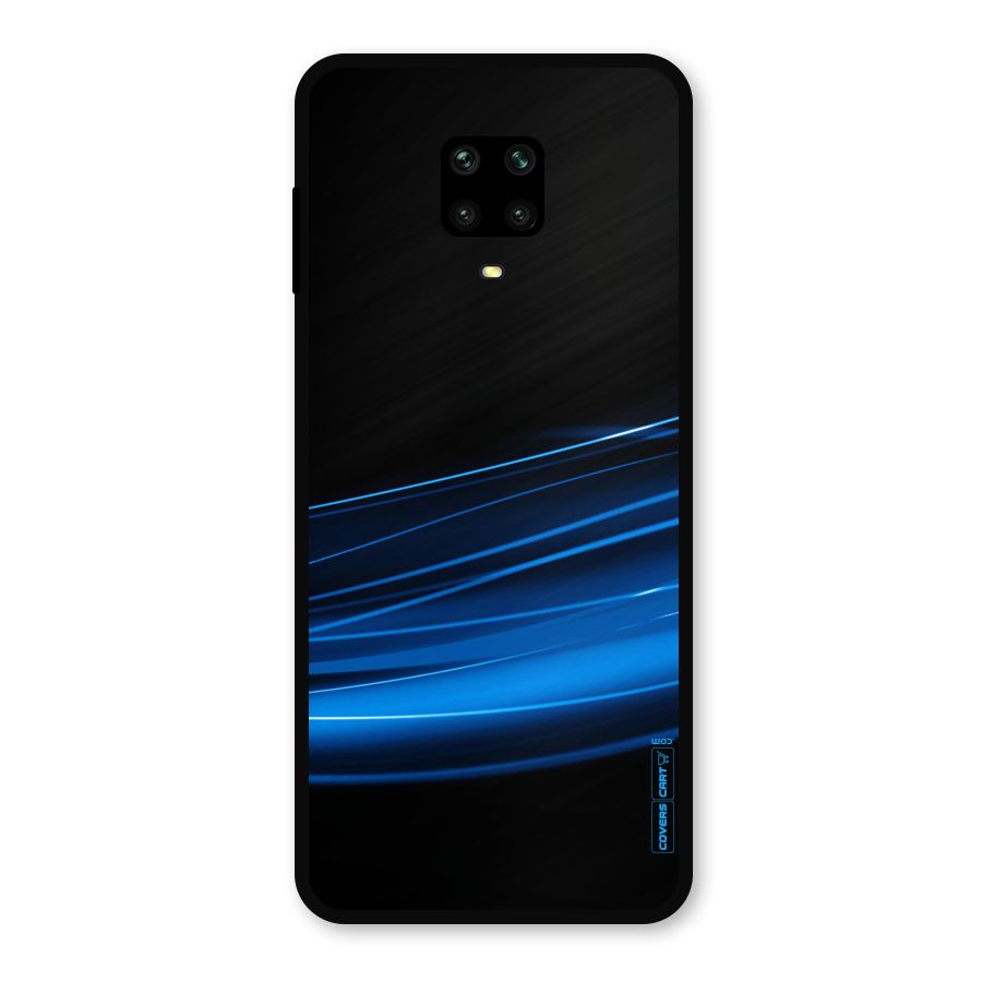 Blue Flow Metal Back Case for Redmi Note 9 Pro
