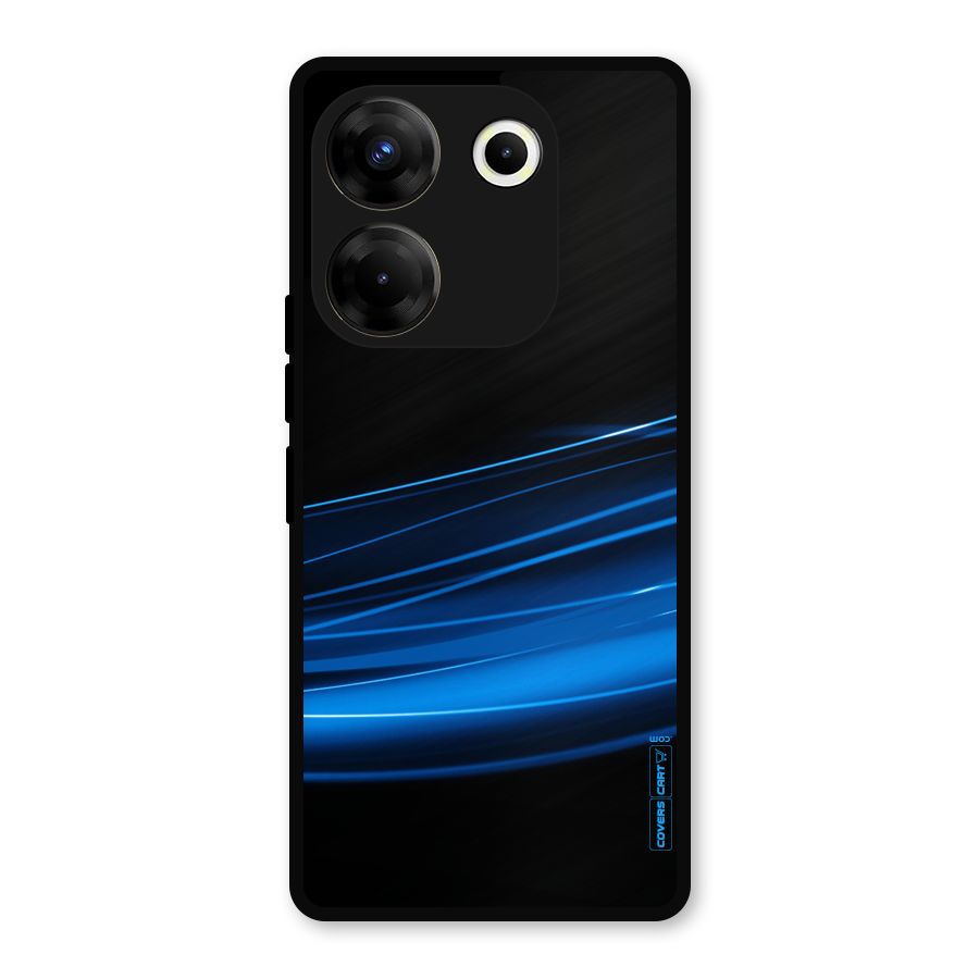 Blue Flow Metal Back Case for Tecno Camon 20 Pro