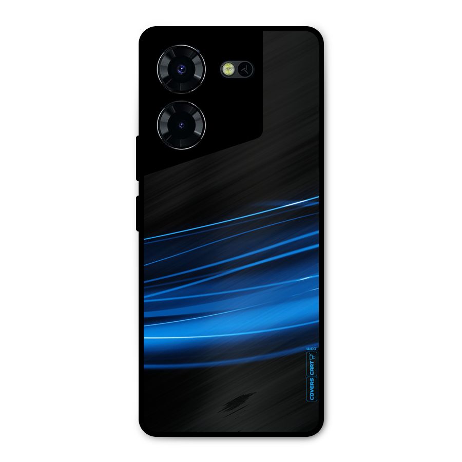 Blue Flow Metal Back Case for Tecno Pova 5 Pro 5G