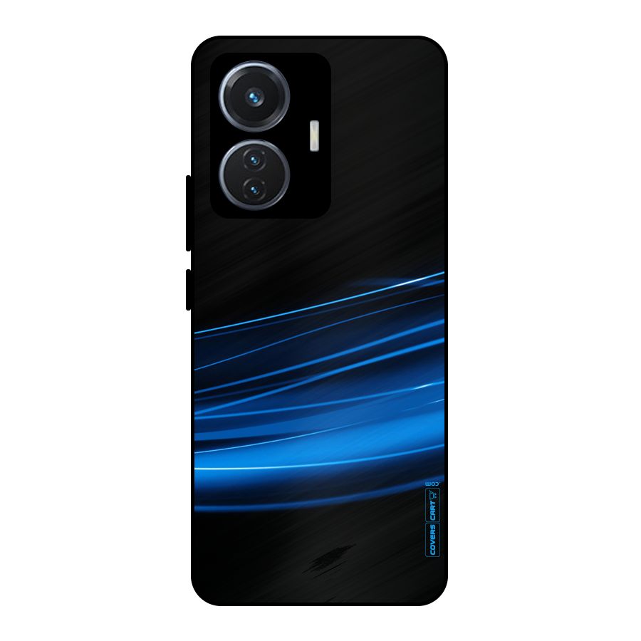 Blue Flow Metal Back Case for Vivo T1 44W