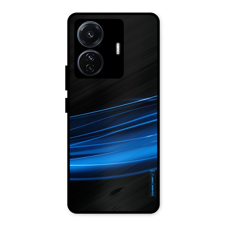 Blue Flow Metal Back Case for Vivo T1 Pro