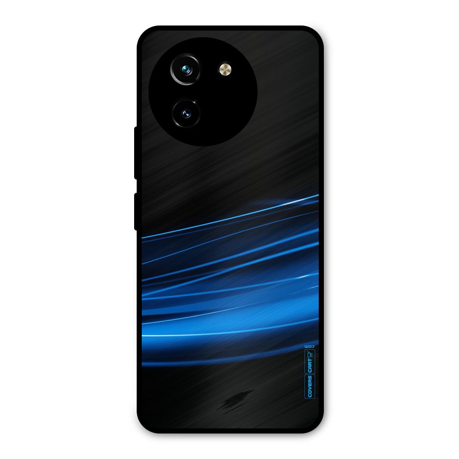 Blue Flow Metal Back Case for Vivo T3x