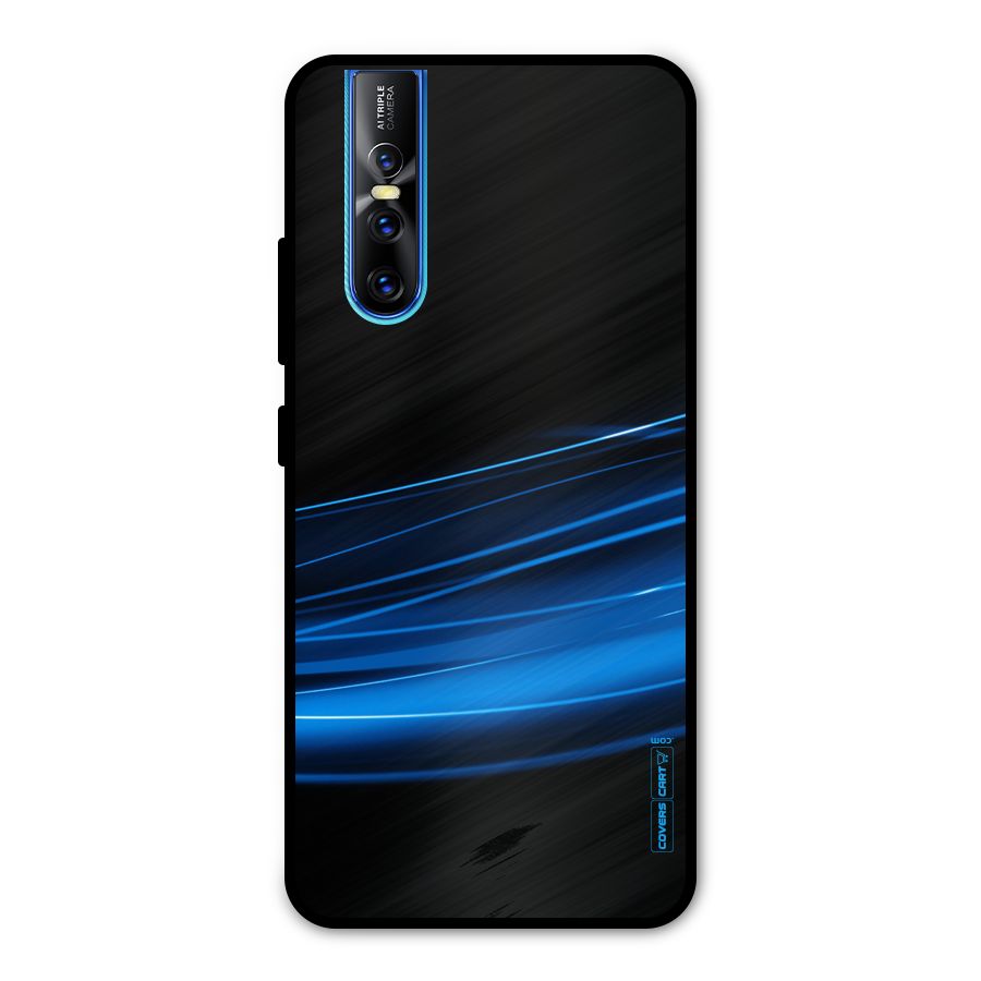 Blue Flow Metal Back Case for Vivo V15 Pro