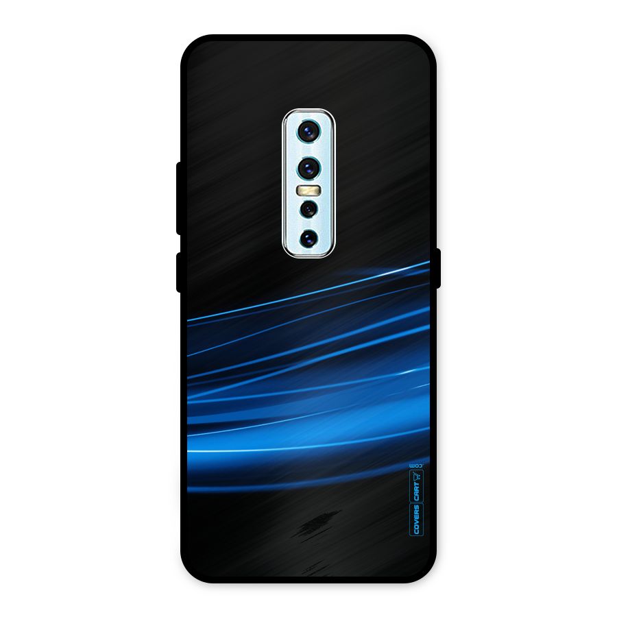Blue Flow Metal Back Case for Vivo V17 Pro