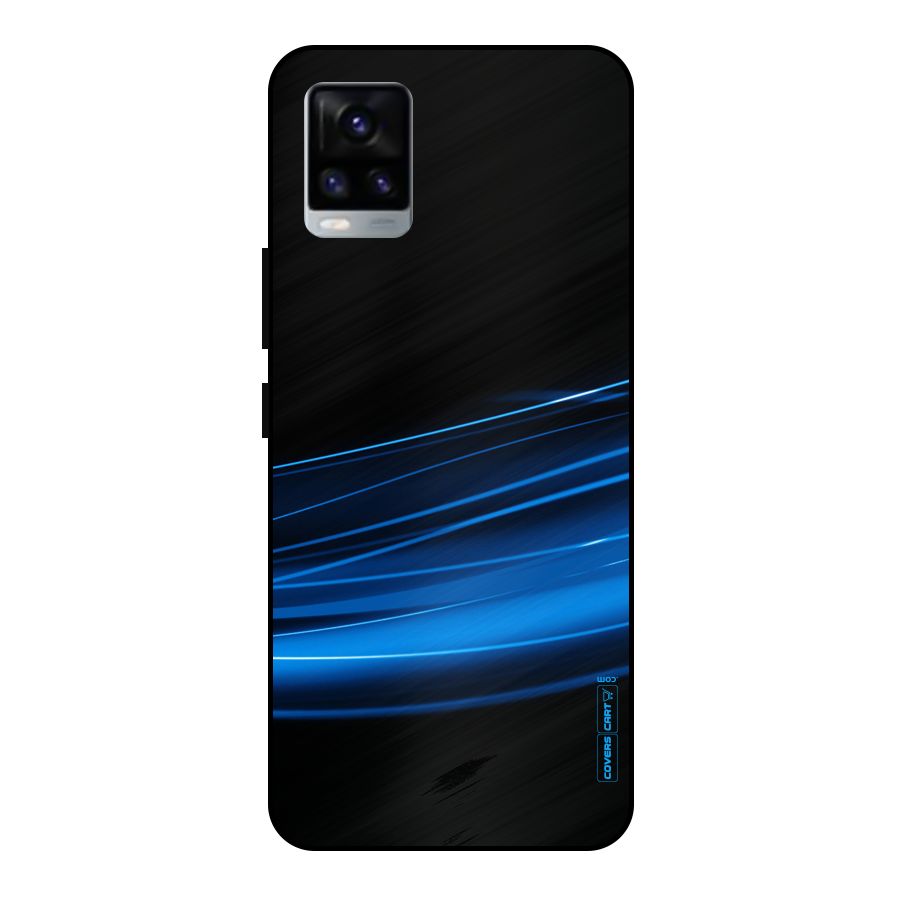 Blue Flow Metal Back Case for Vivo V20