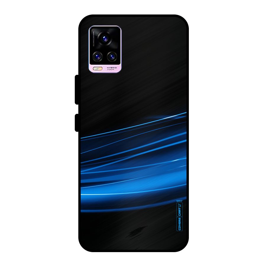 Blue Flow Metal Back Case for Vivo V20 Pro