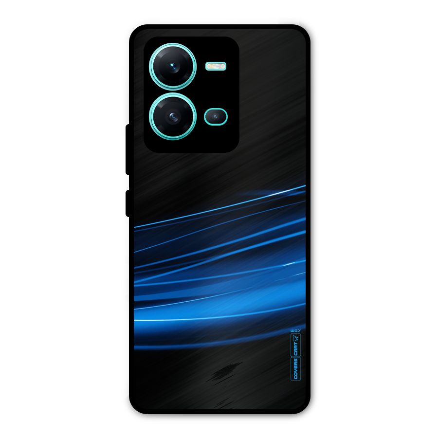 Blue Flow Metal Back Case for Vivo V25