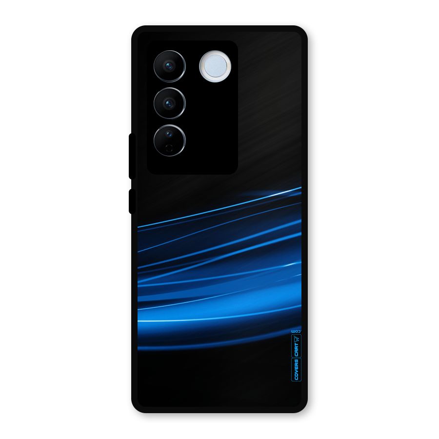 Blue Flow Metal Back Case for Vivo V27