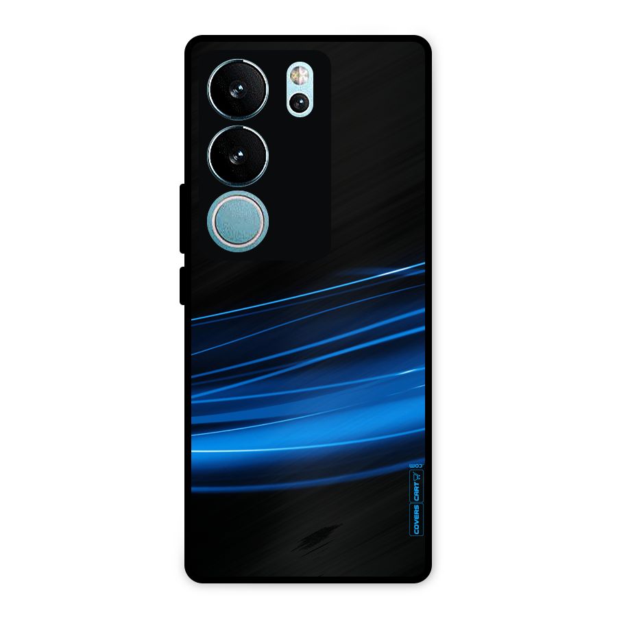 Blue Flow Metal Back Case for Vivo V29 Pro
