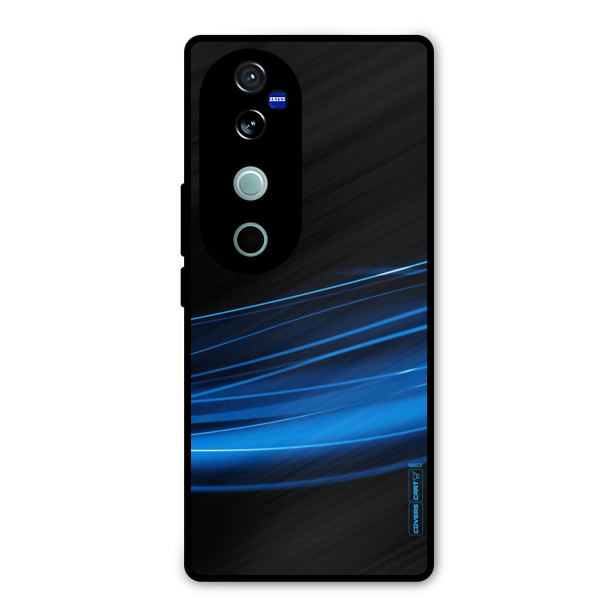 Blue Flow Metal Back Case for Vivo V40 Pro