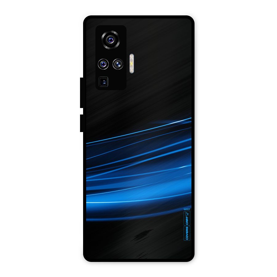 Blue Flow Metal Back Case for Vivo X50 Pro