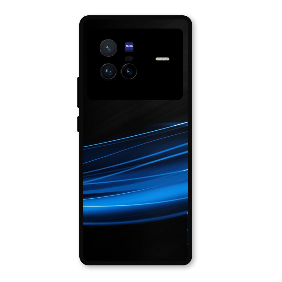 Blue Flow Metal Back Case for Vivo X80