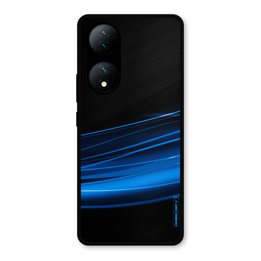 Blue Flow Metal Back Case for Vivo Y100a