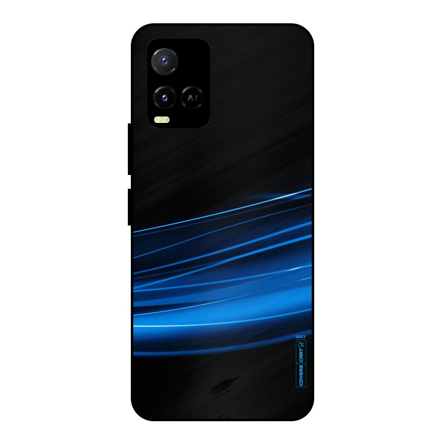 Blue Flow Metal Back Case for Vivo Y21T