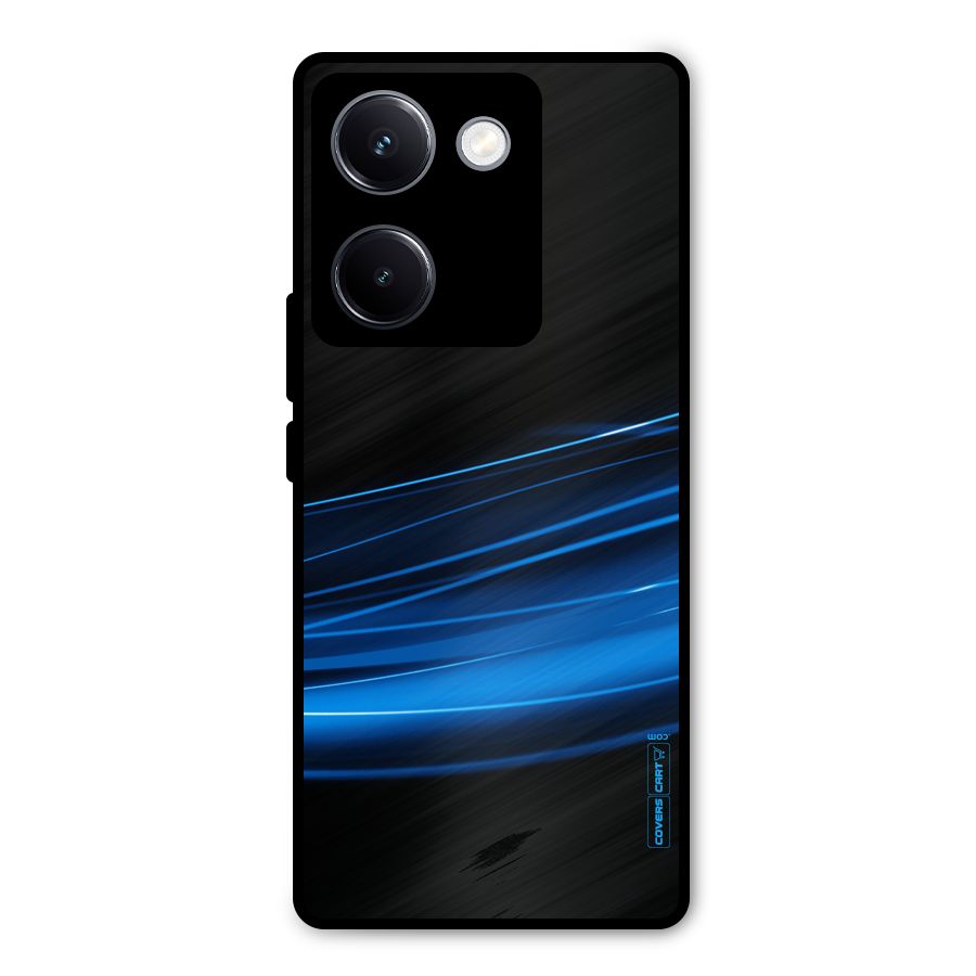 Blue Flow Metal Back Case for Vivo Y300 Plus