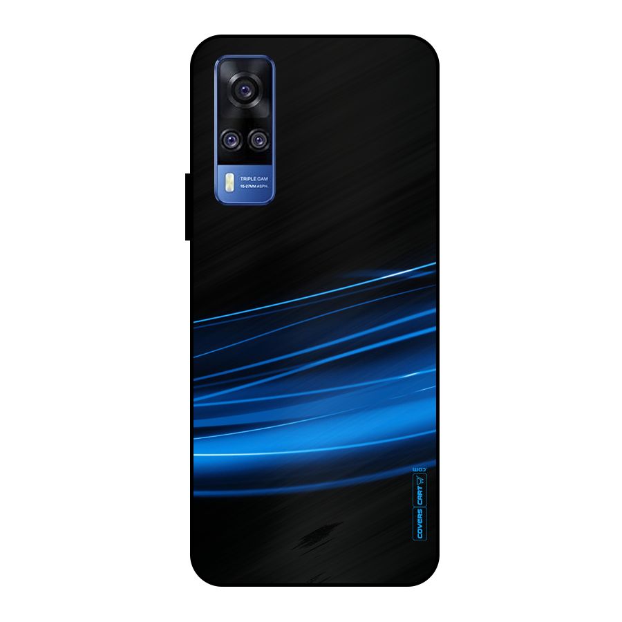 Blue Flow Metal Back Case for Vivo Y51