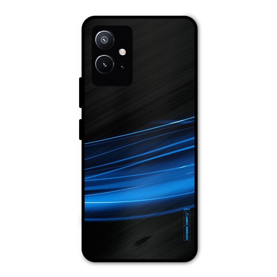 Blue Flow Metal Back Case for Vivo Y75 5G