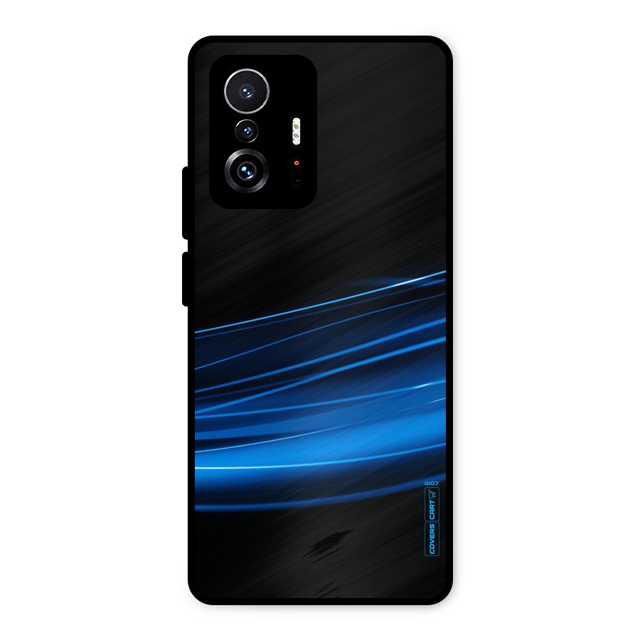 Blue Flow Metal Back Case for Xiaomi 11T Pro
