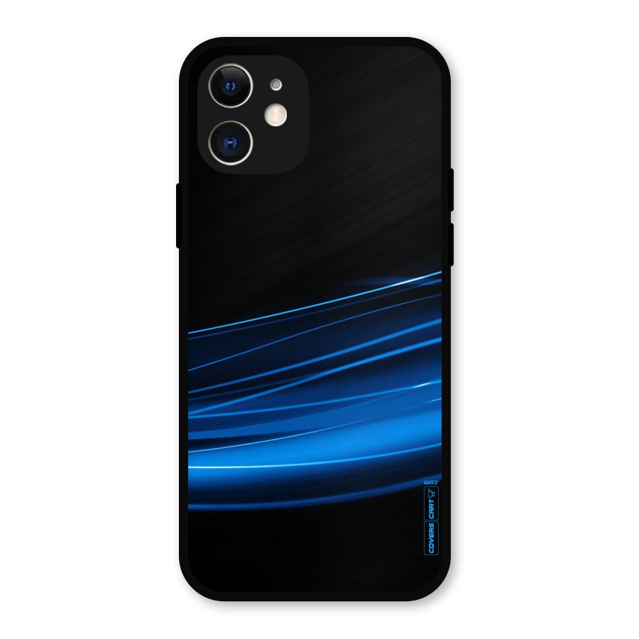 Blue Flow Metal Back Case for iPhone 12