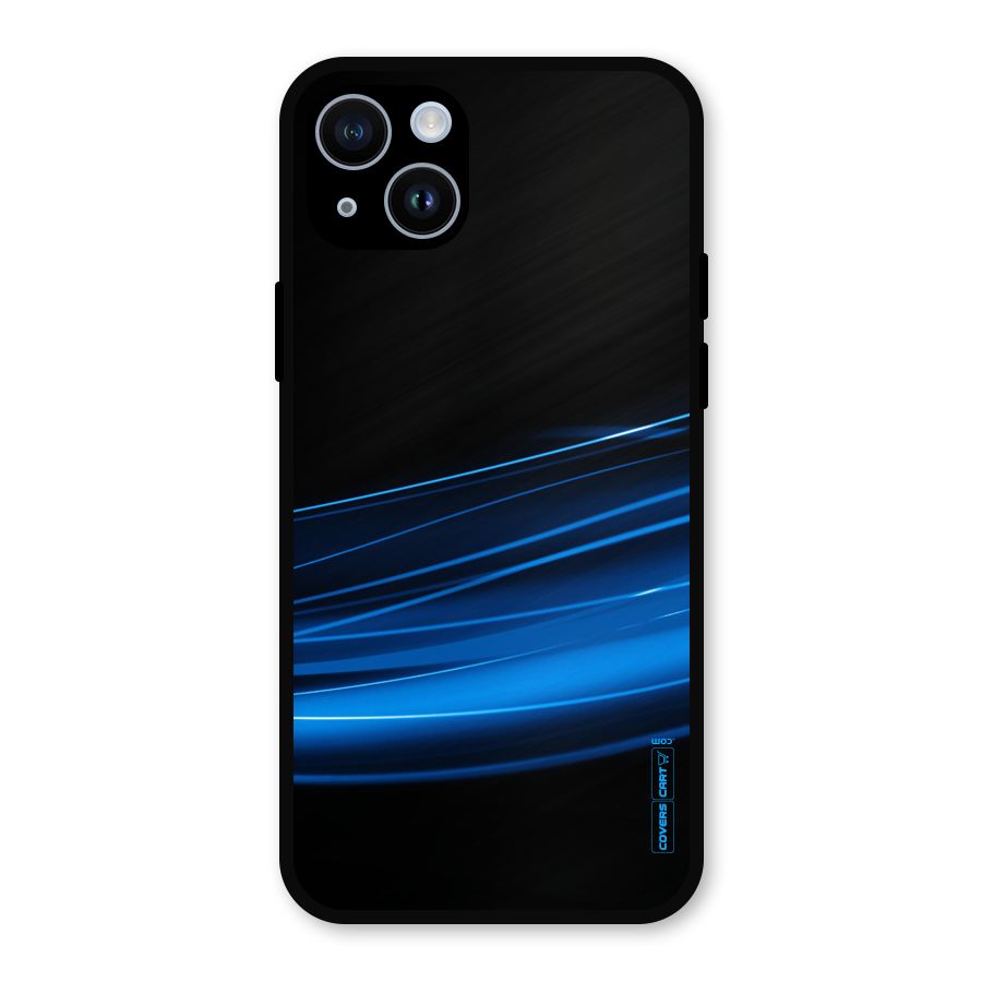 Blue Flow Metal Back Case for iPhone 14