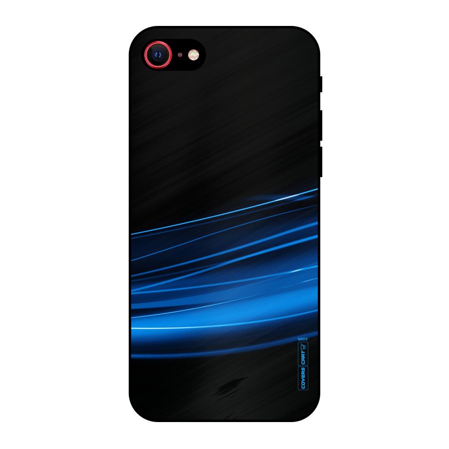 Blue Flow Metal Back Case for iPhone SE 2020