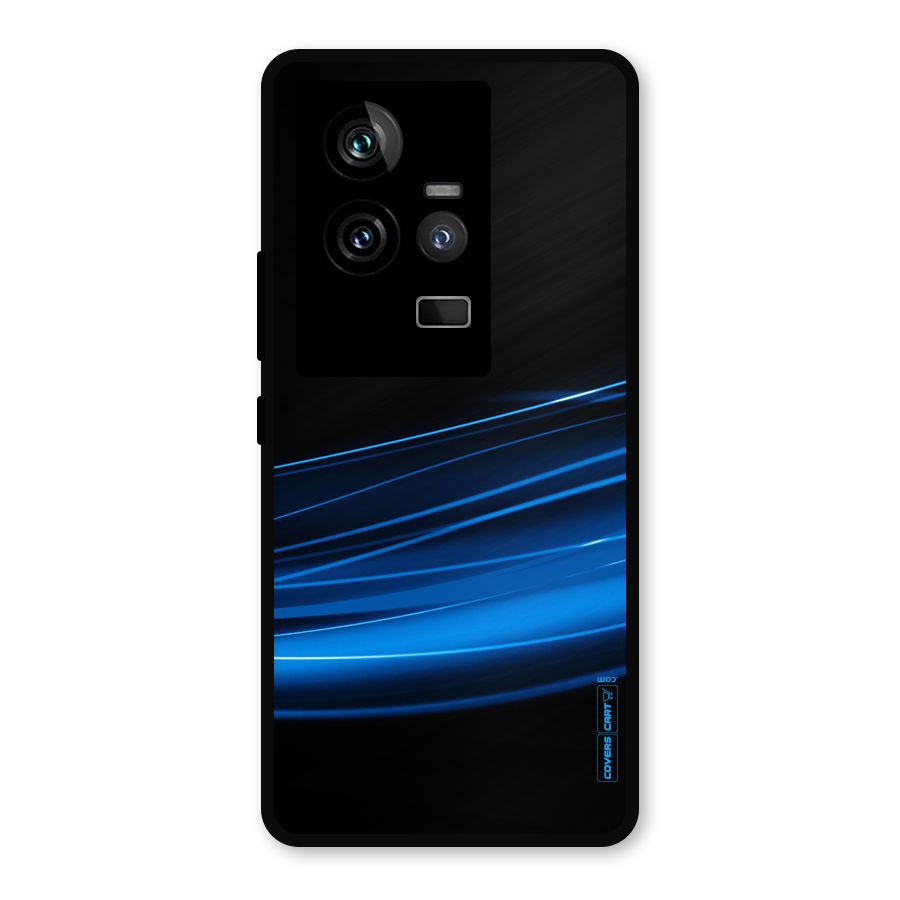 Blue Flow Metal Back Case for iQOO 11 5G