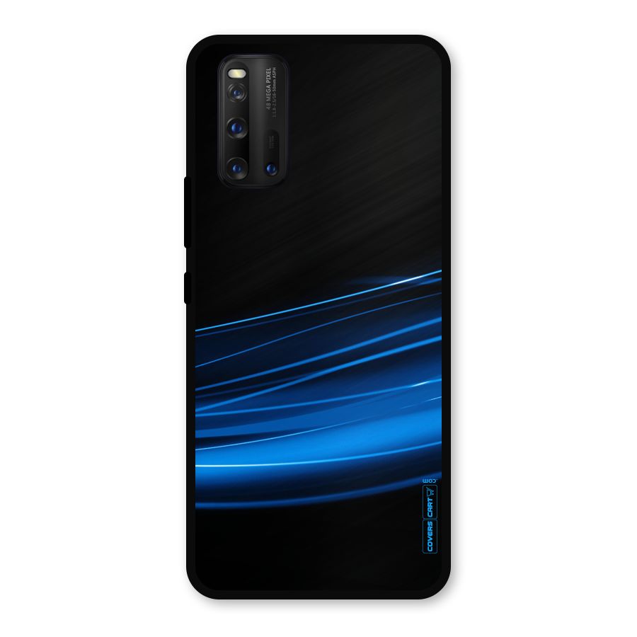 Blue Flow Metal Back Case for iQOO 3