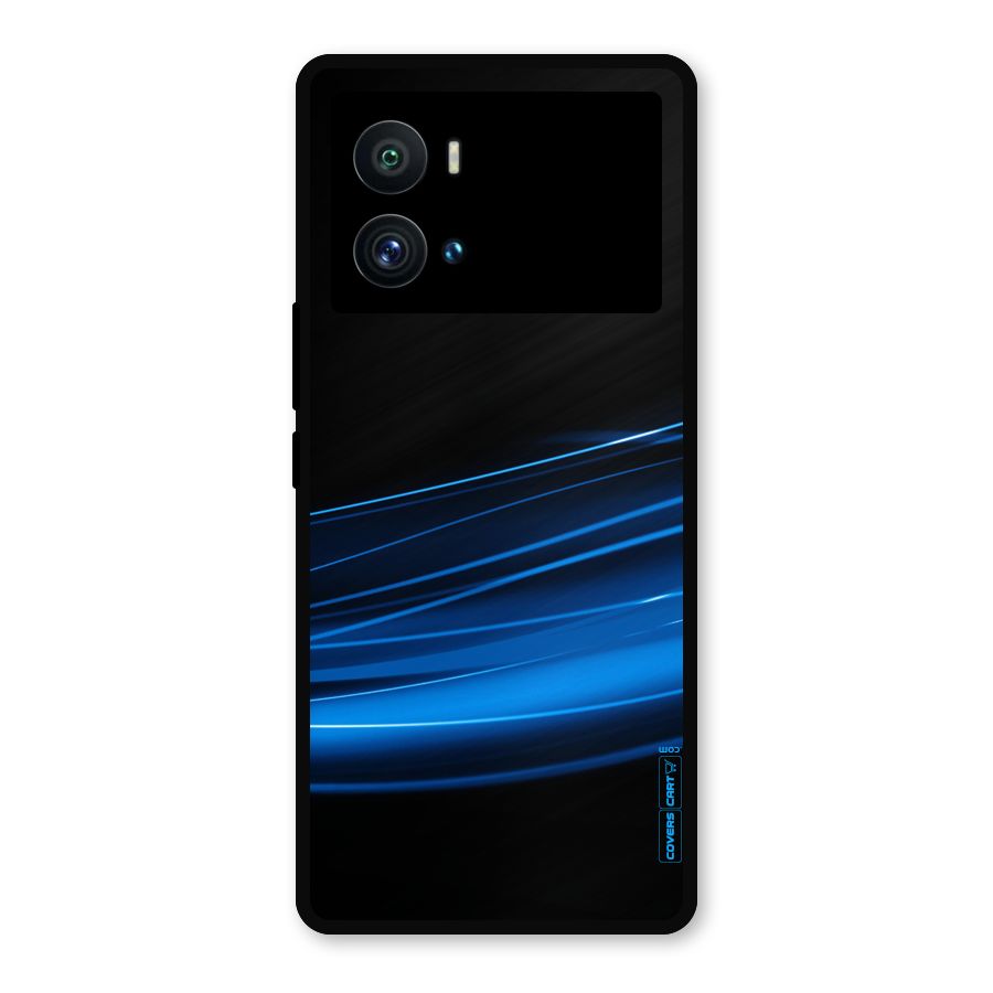 Blue Flow Metal Back Case for iQOO 9 Pro