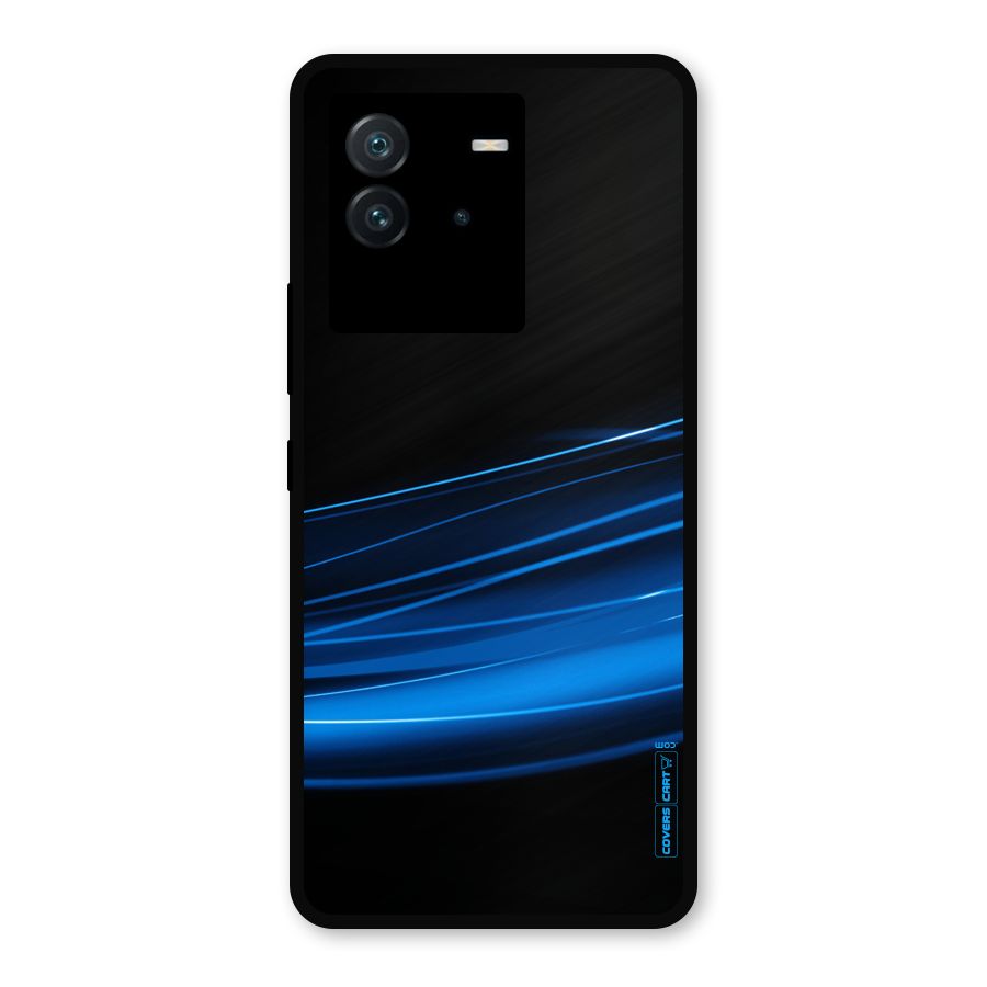 Blue Flow Metal Back Case for iQOO Neo 6 5G