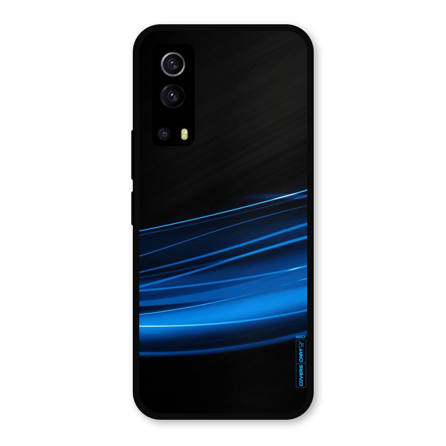 Blue Flow Metal Back Case for iQOO Z3
