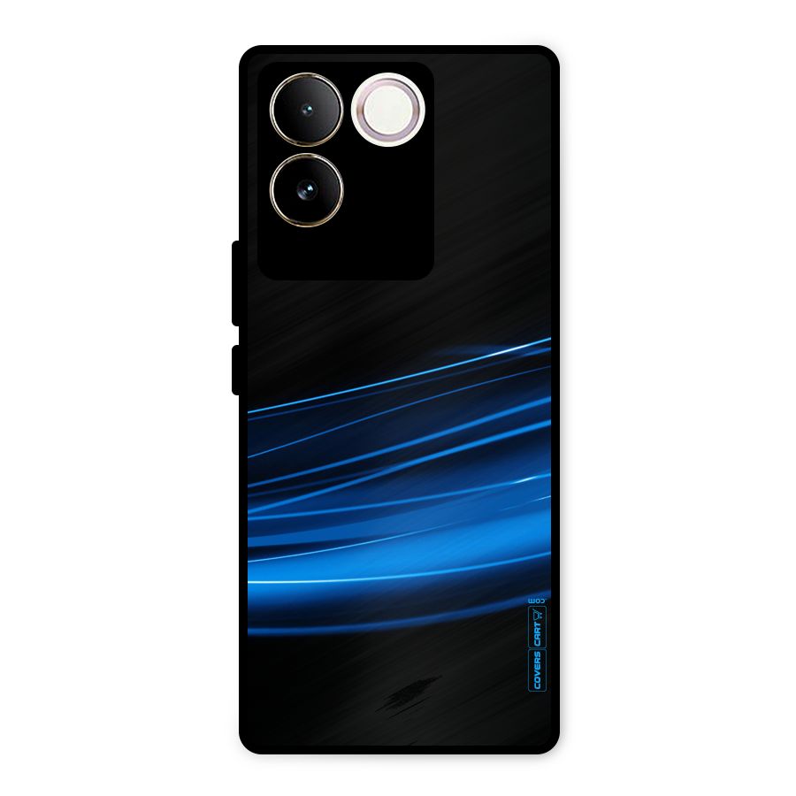 Blue Flow Metal Back Case for iQOO Z7 Pro