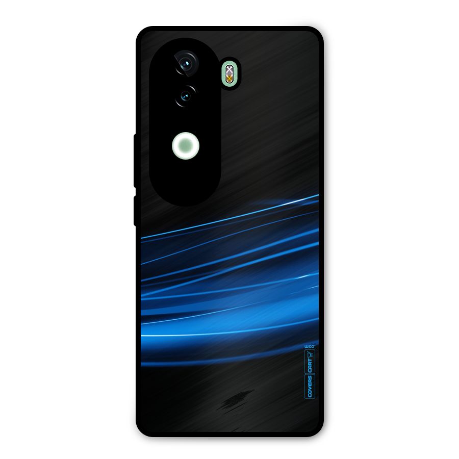 Blue Flow Metal Back Case for iQOO Z9s
