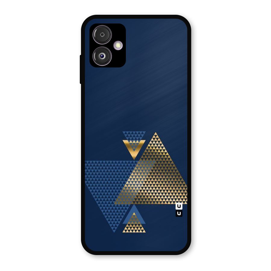 Blue Gold Triangles Metal Back Case for Galaxy F14
