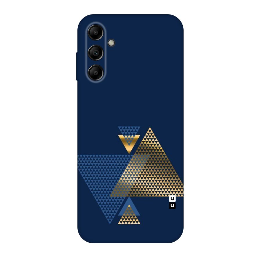 Blue Gold Triangles Original Polycarbonate Back Case for Galaxy A14 5G