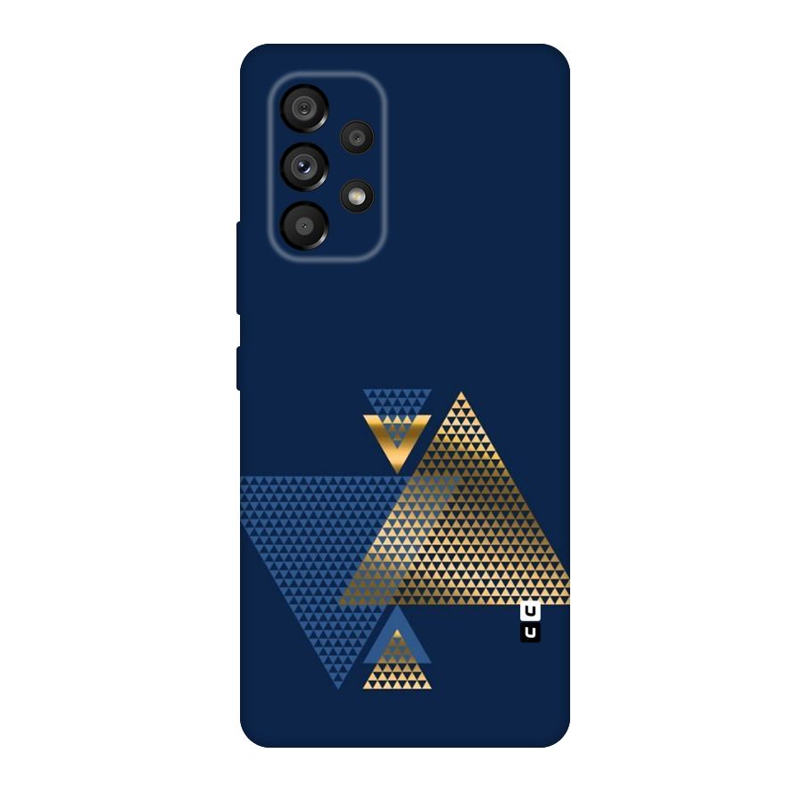 Blue Gold Triangles Original Polycarbonate Back Case for Galaxy A53 5G