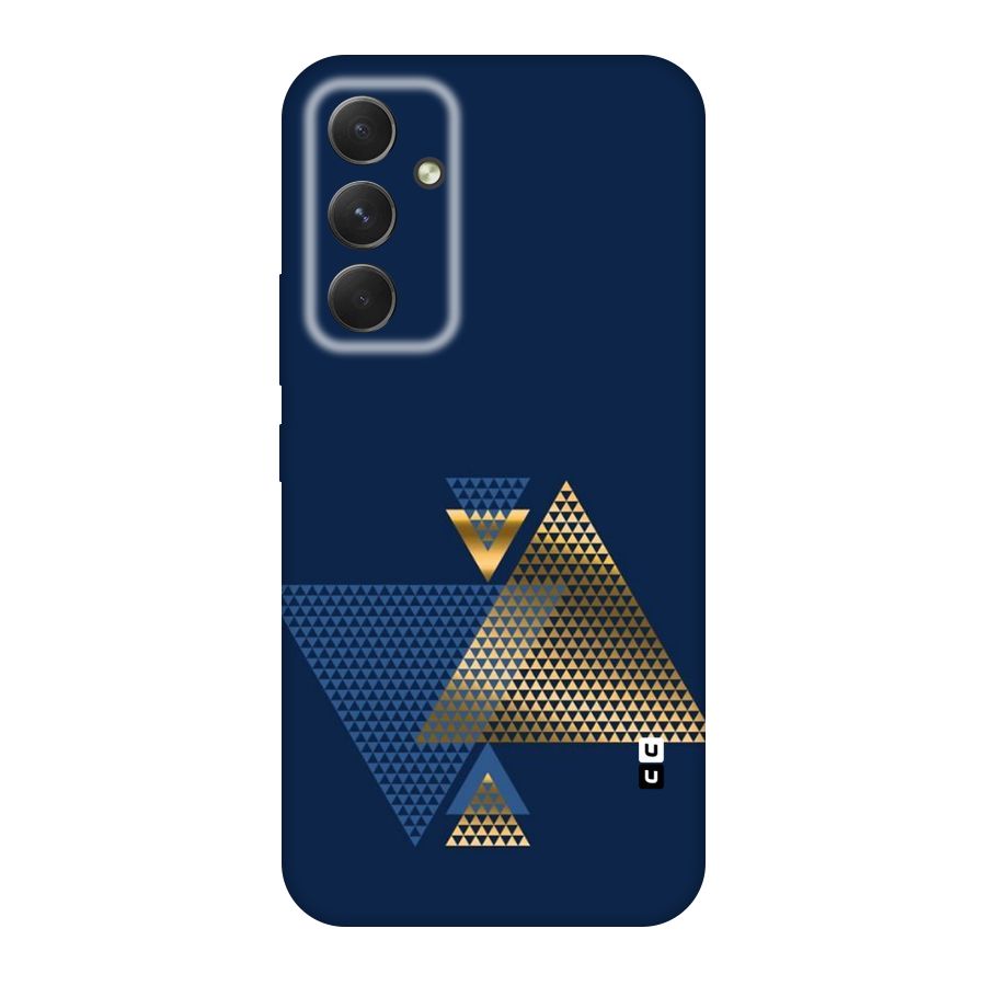 Blue Gold Triangles Original Polycarbonate Back Case for Galaxy A54