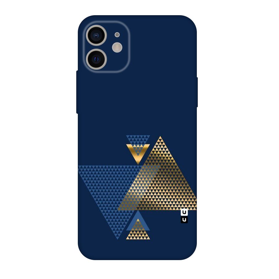Blue Gold Triangles Original Polycarbonate Back Case for iPhone 11