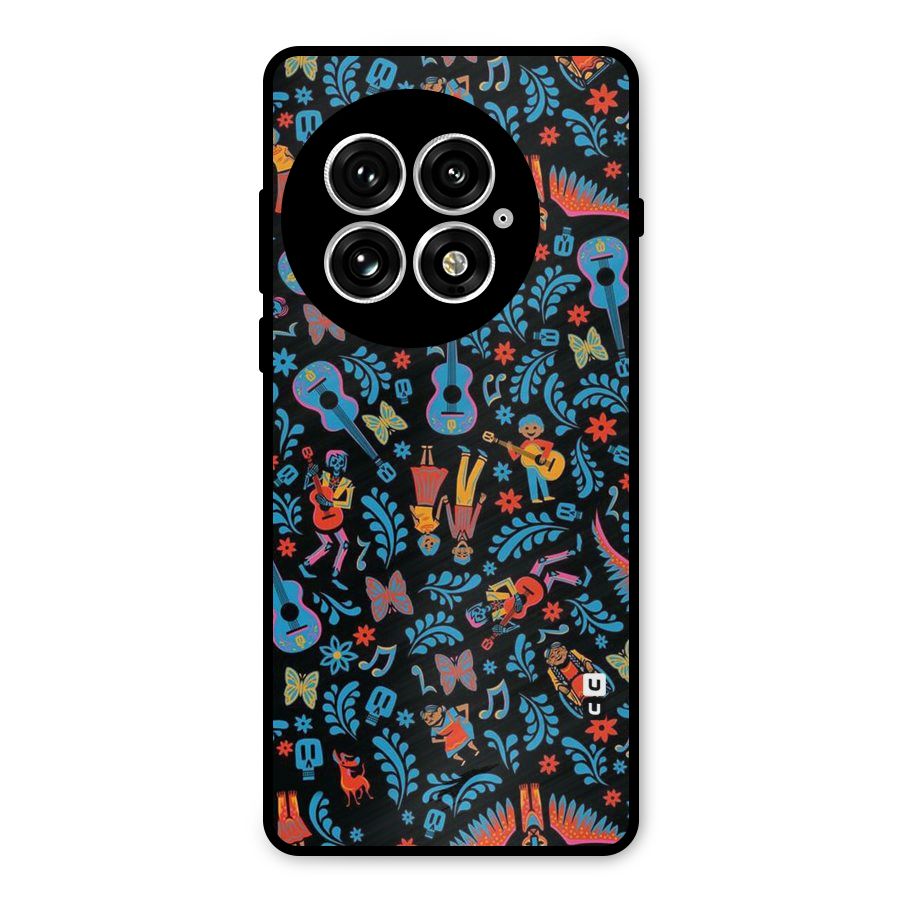 Blue Guitar Pattern Metal Back Case for OnePlus 13