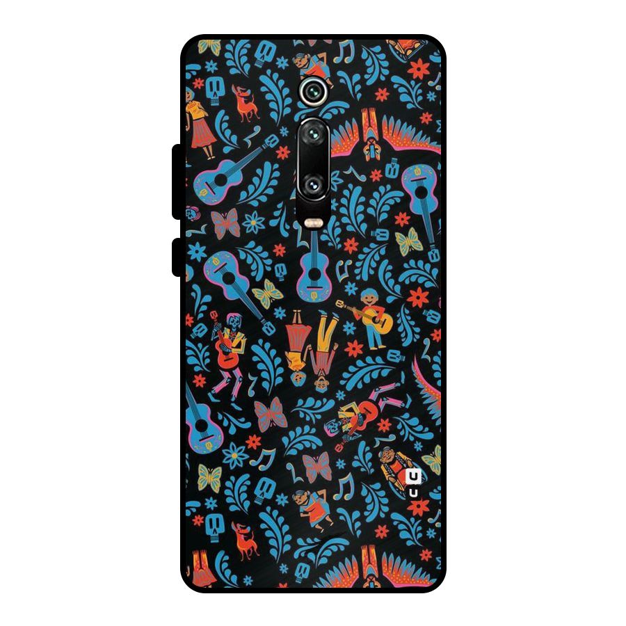 Blue Guitar Pattern Metal Back Case for Redmi K20 Pro