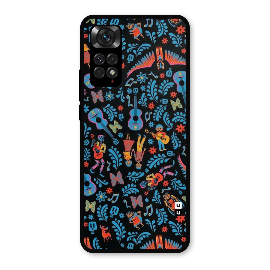 Blue Guitar Pattern Metal Back Case for Redmi Note 11s