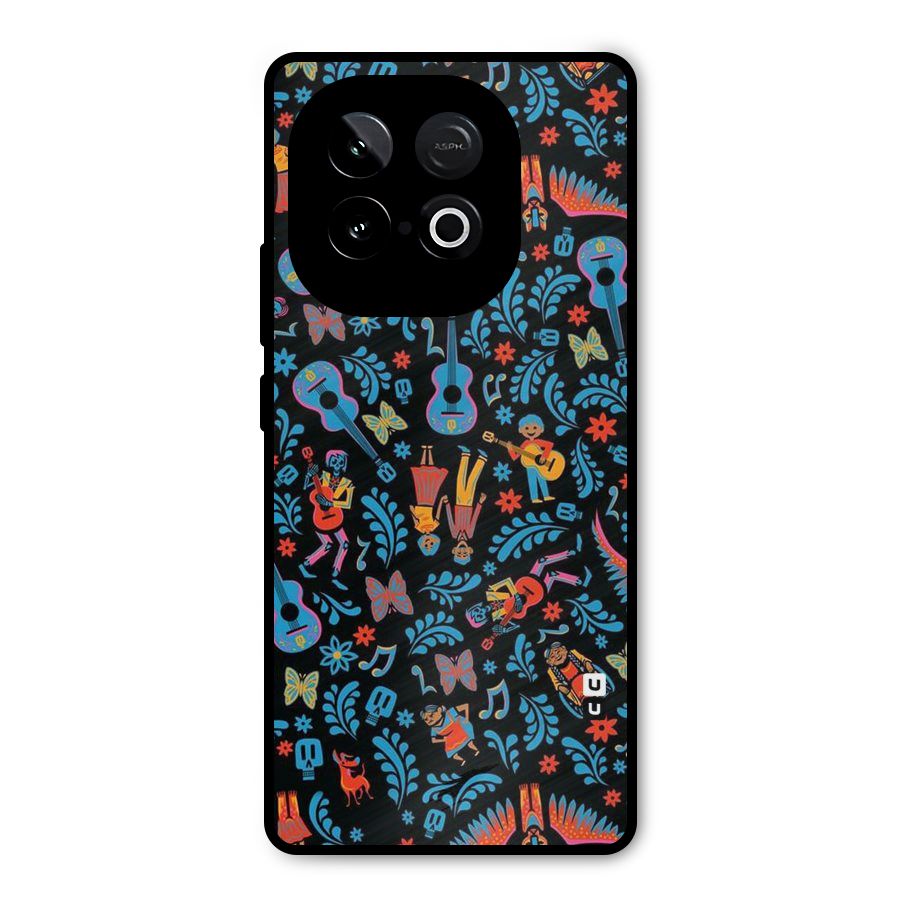 Blue Guitar Pattern Metal Back Case for iQOO Neo 10