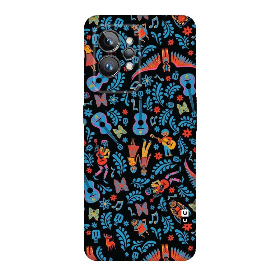 Blue Guitar Pattern Original Polycarbonate Back Case for Realme GT2 Pro