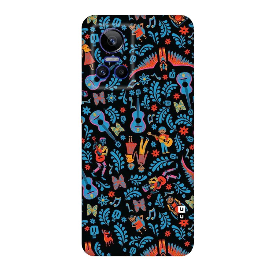 Blue Guitar Pattern Original Polycarbonate Back Case for Realme GT Neo 3