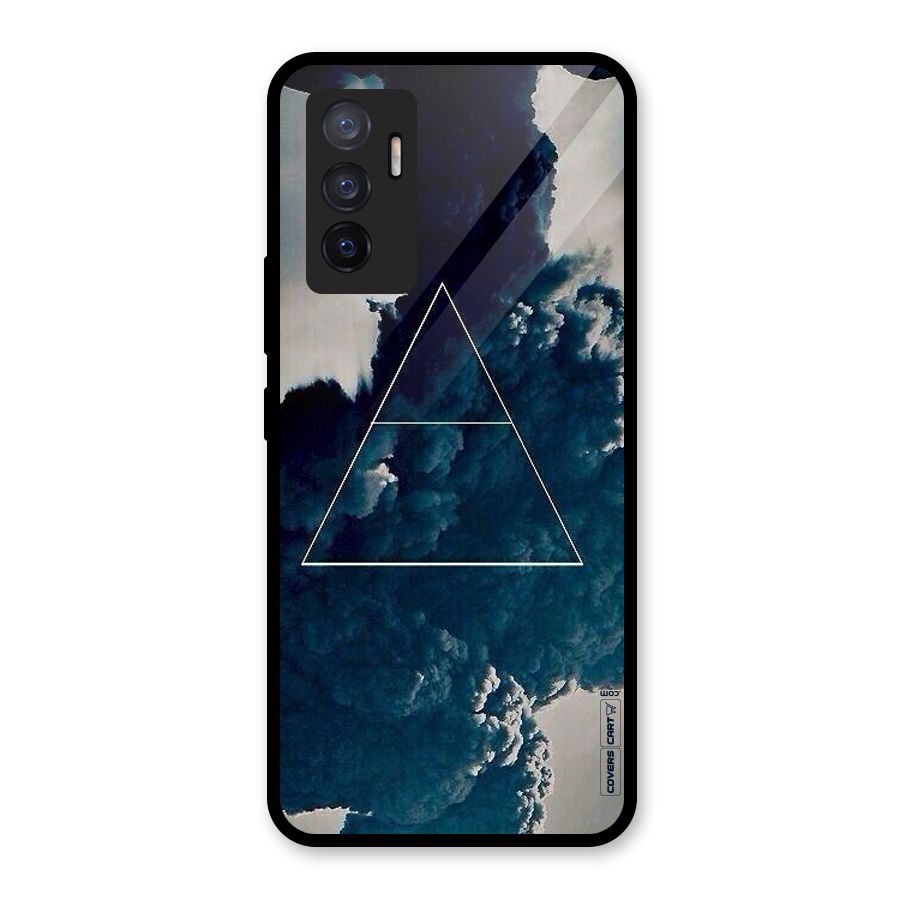 Blue Hue Smoke Glass Back Case for Vivo V23e