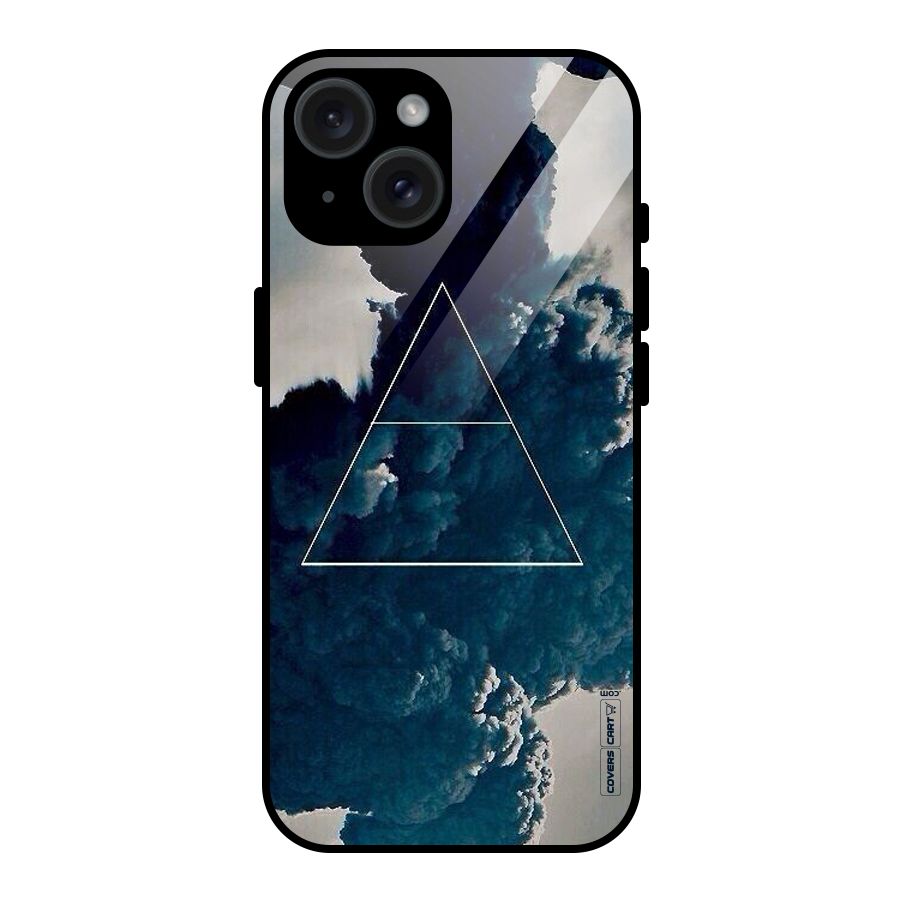 Blue Hue Smoke Glass Back Case for iPhone 15