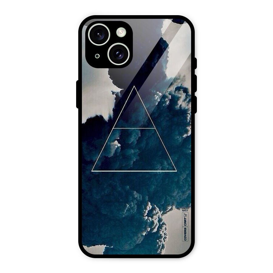 Blue Hue Smoke Glass Back Case for iPhone 15 Plus