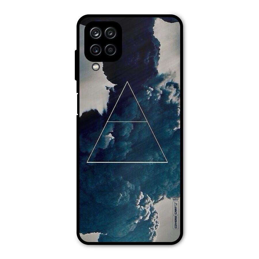 Blue Hue Smoke Metal Back Case for Galaxy A12